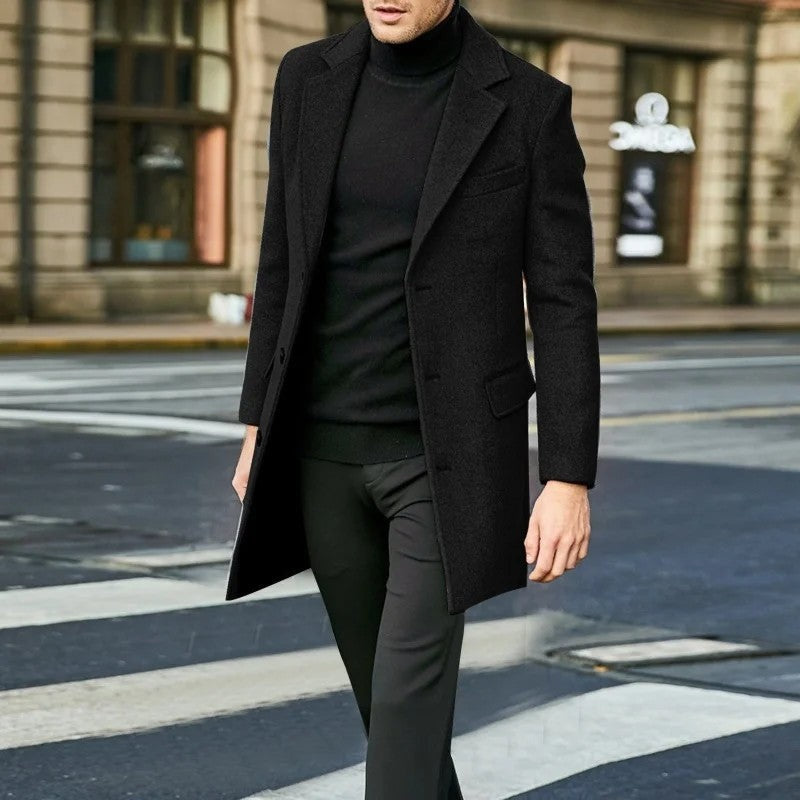 Yannick Tailored Wool Blend Overcoat