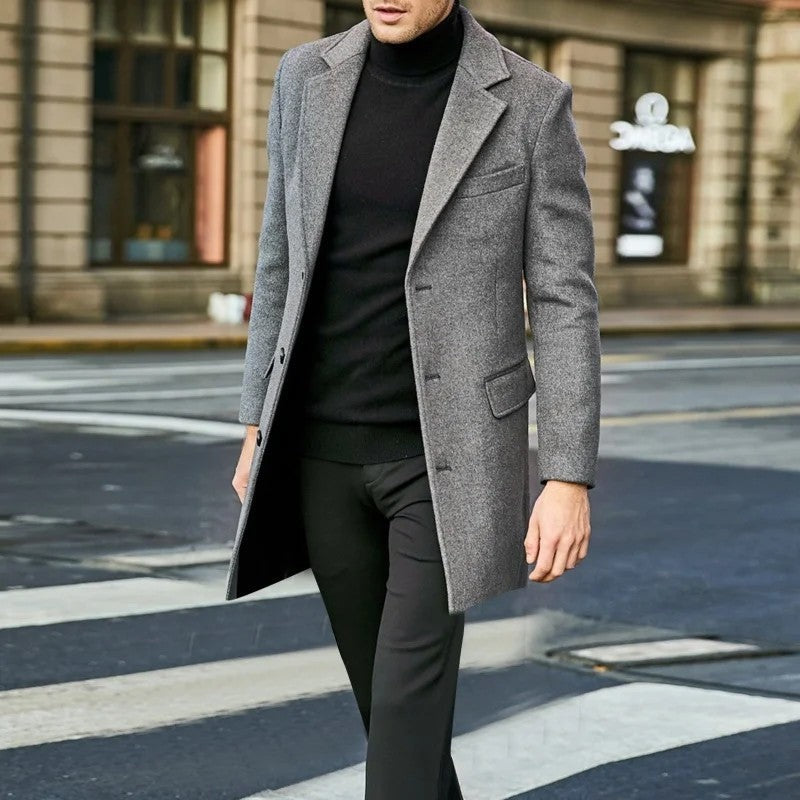 Yannick Tailored Wool Blend Overcoat