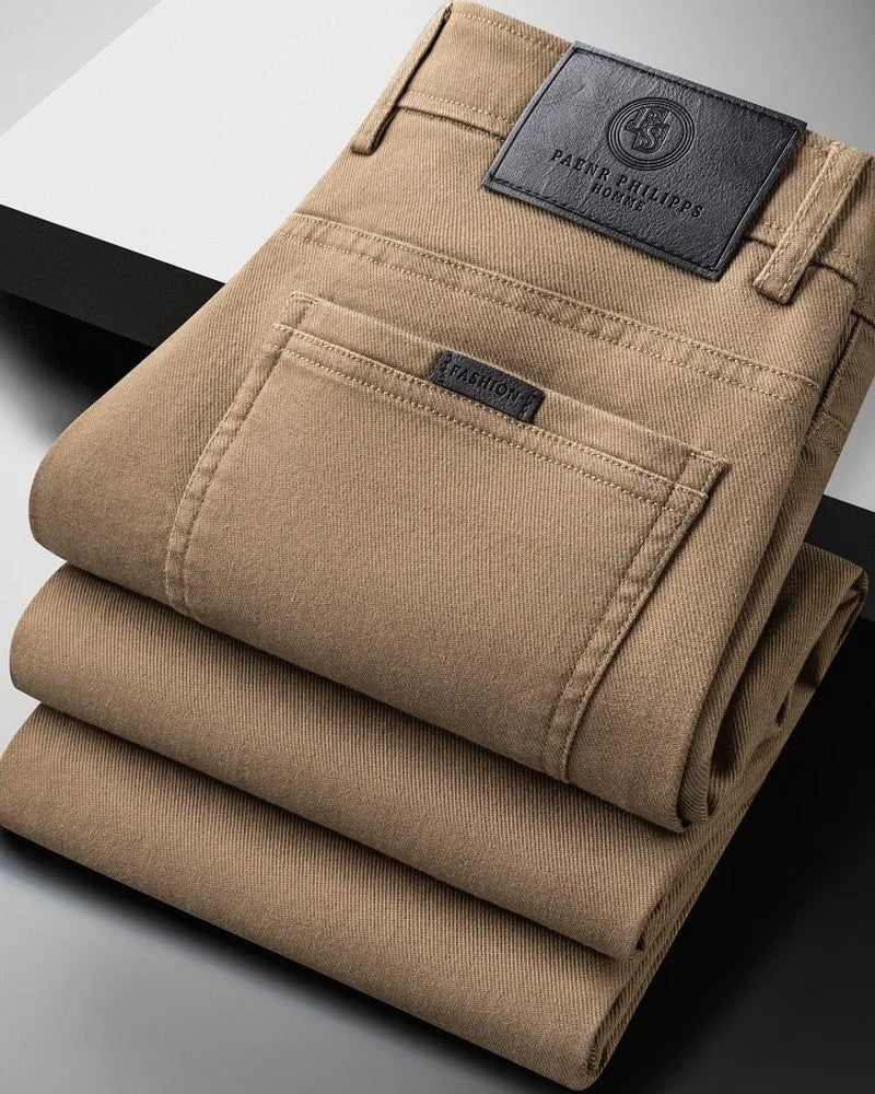 Yveline Relaxed Stretch Cotton Chinos