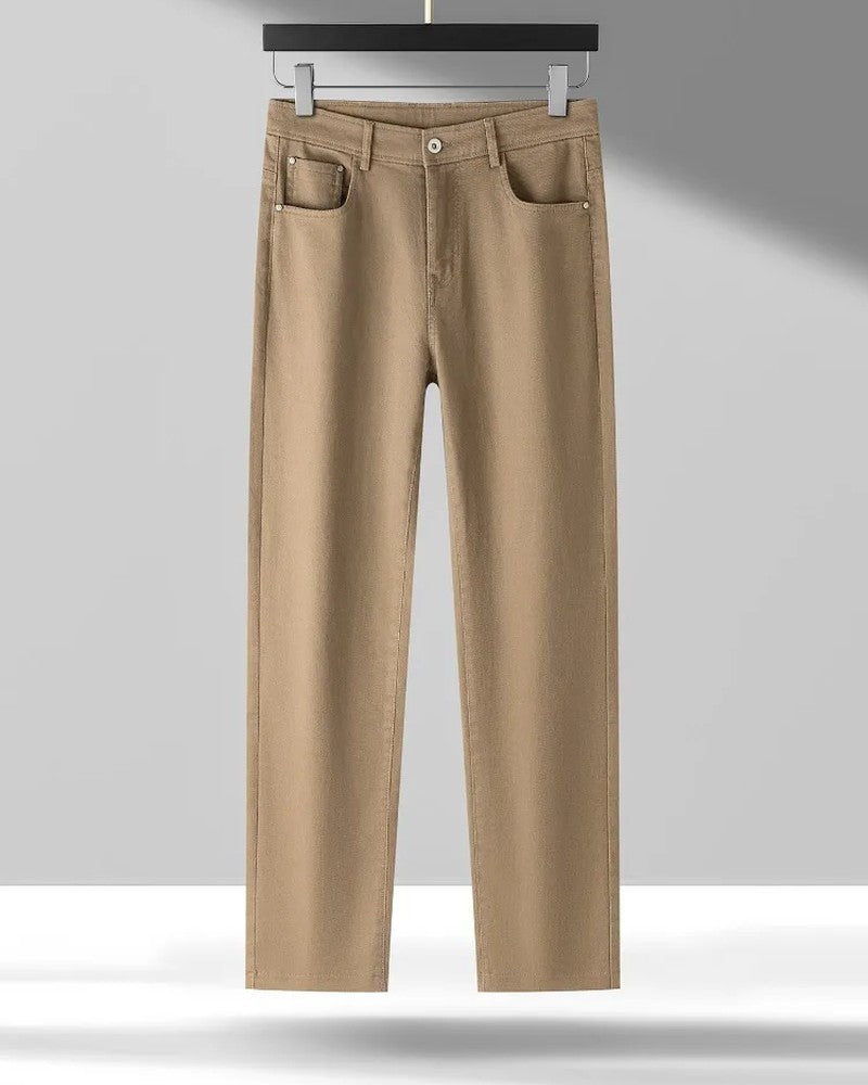 Yveline Relaxed Stretch Cotton Chinos
